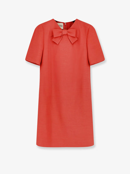 Valentino Wool and silk blend short dress - Geranio