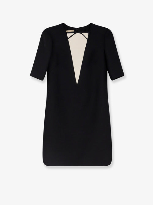 Valentino Virgin wool and silk mini dress - Nero Avorio