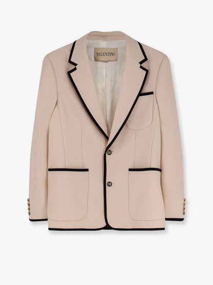 Valentino Single Breasted Virgin Wool Blazer