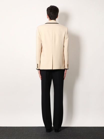 Valentino Single-breasted virgin wool blazer - Burro