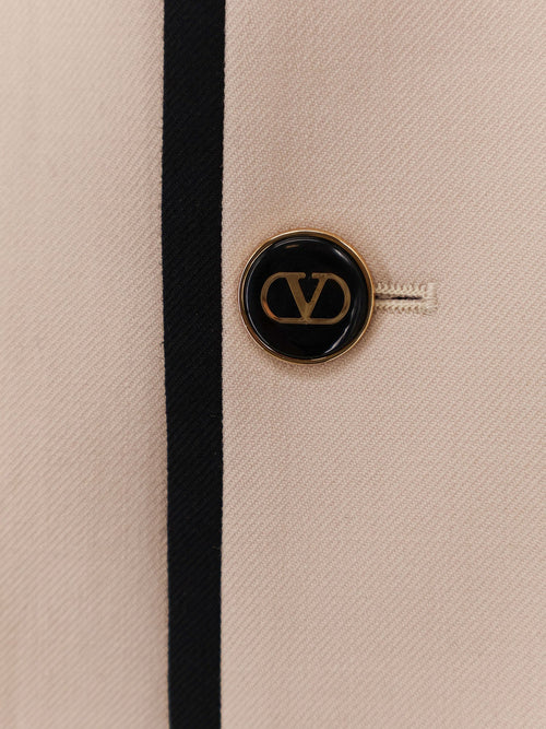 Valentino Single-breasted virgin wool blazer - Burro