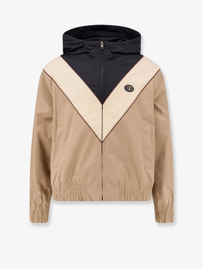 Valentino Valentino Jacket with VLogo Signature patch - Nero Burro Cammello
