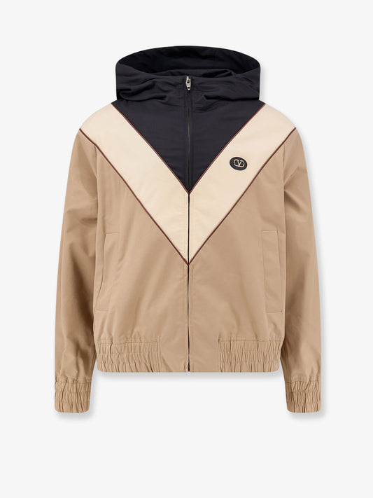 Valentino Valentino Jacket with VLogo Signature patch - Nero Burro Cammello