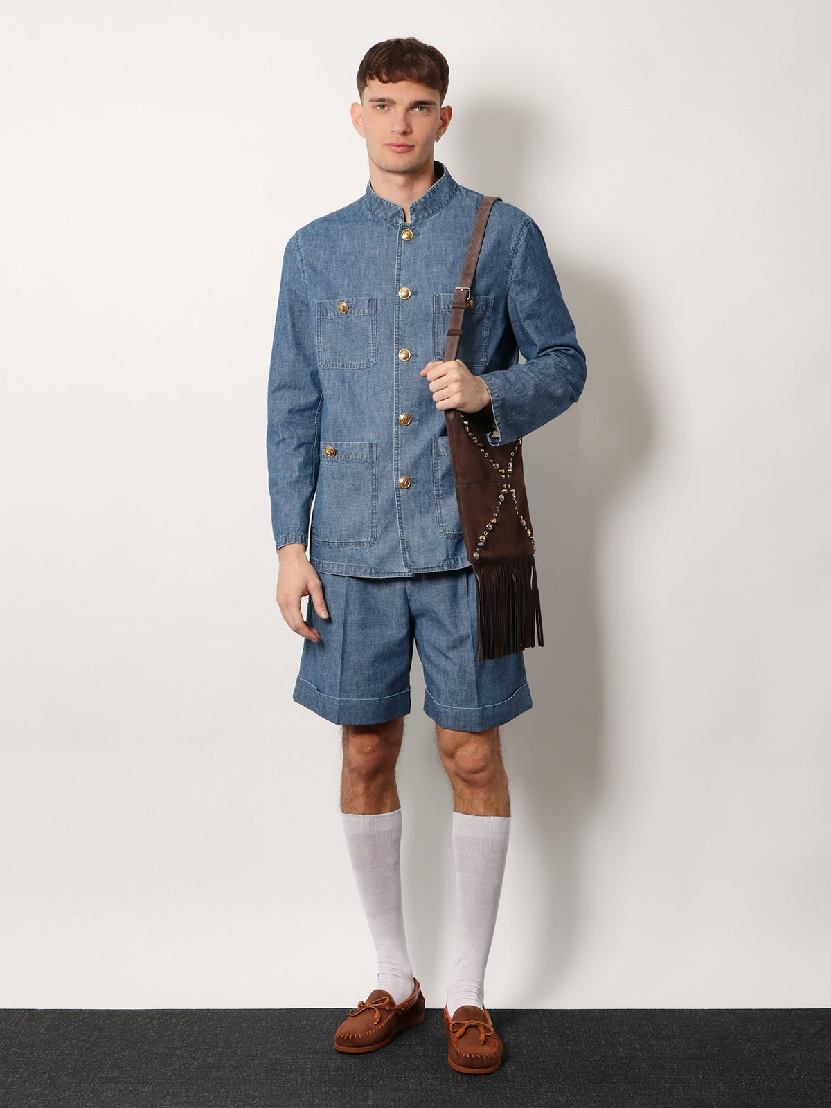 Valentino Valentino Denim Sahariana Jacket - Medium Blue Denim
