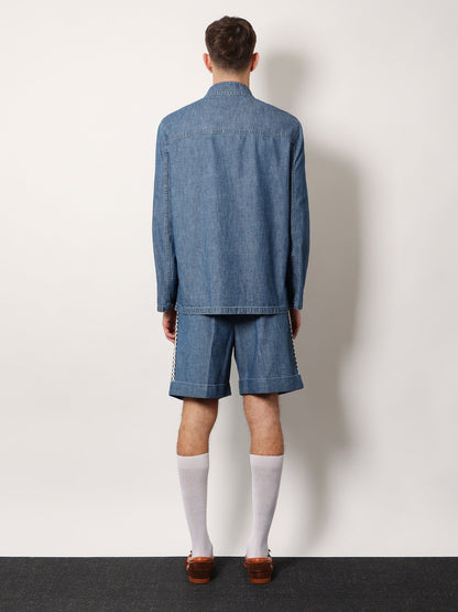 Valentino Valentino Denim Sahariana Jacket - Medium Blue Denim