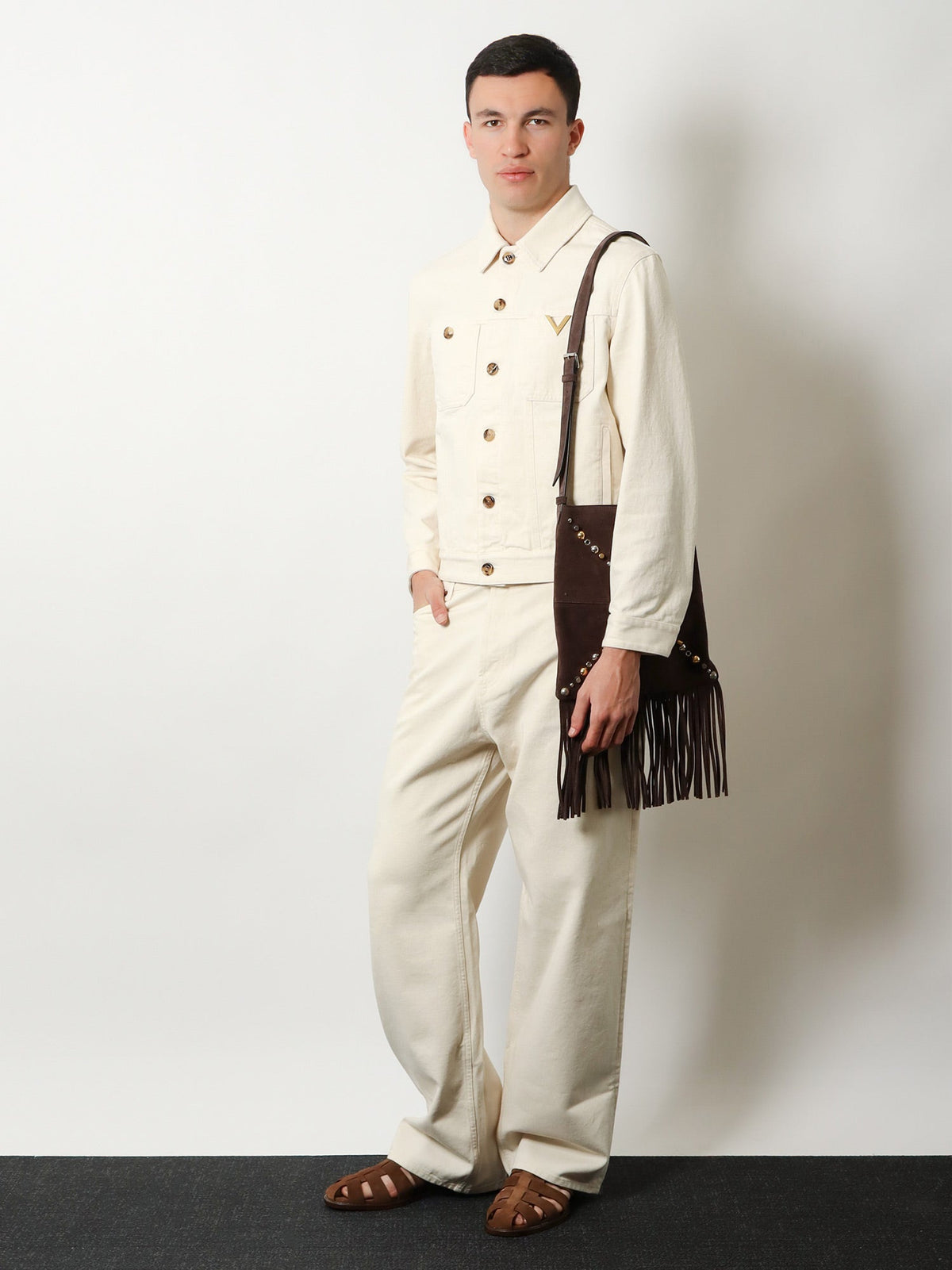 Valentino Five pockets cotton trousers - Avorio