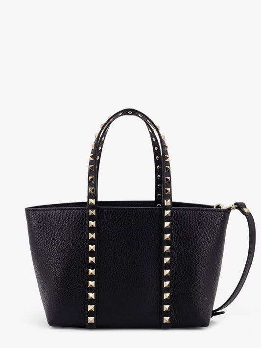 Valentino Valentino Garavani Rockstud leather shopping bag - Black