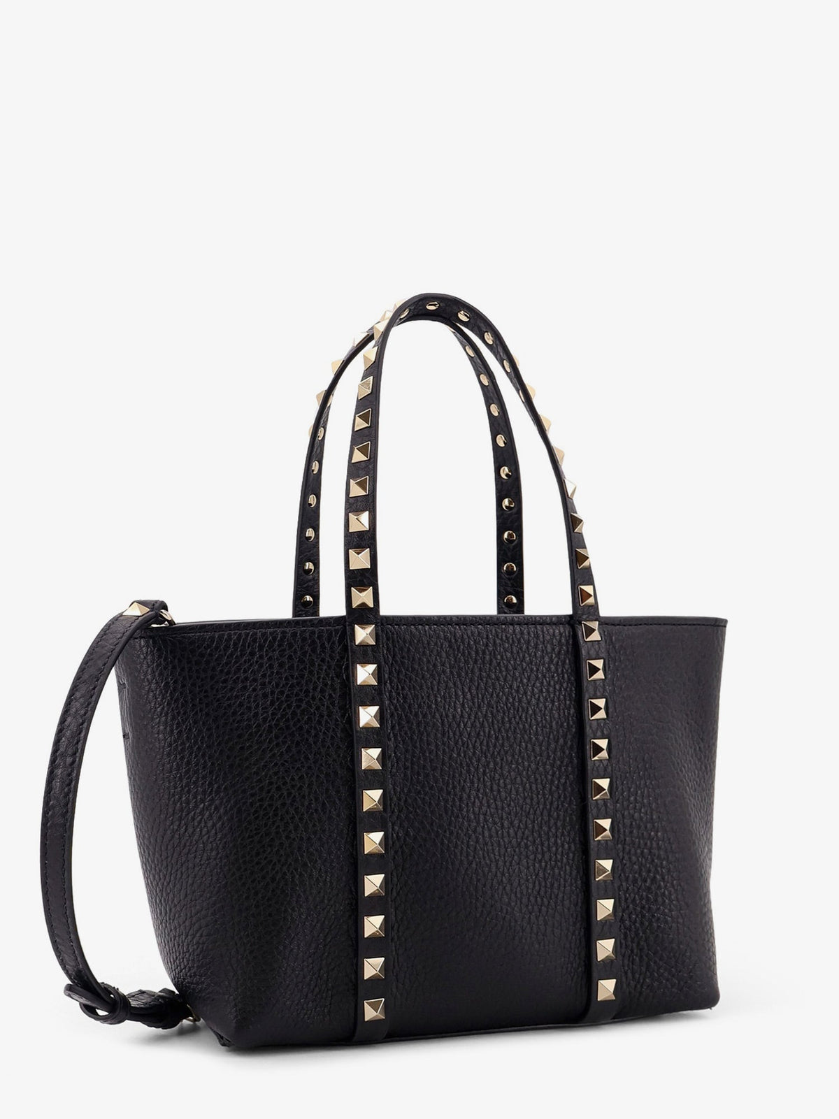 Valentino Valentino Garavani Rockstud leather shopping bag - Black