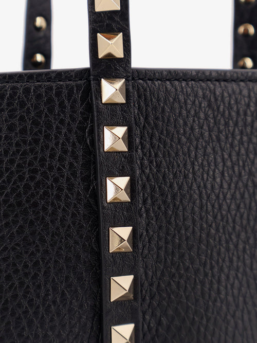Valentino Valentino Garavani Rockstud leather shopping bag - Black