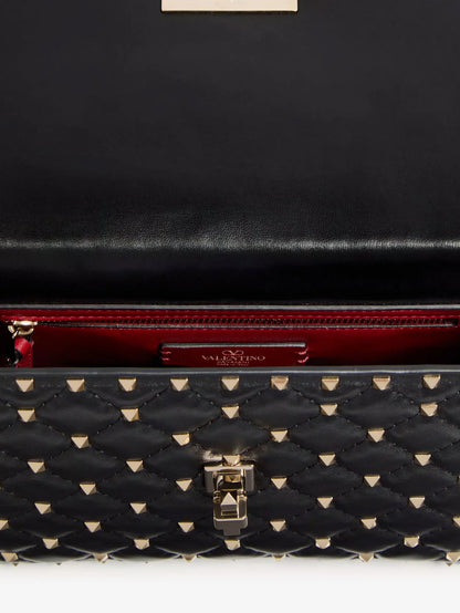 Valentino Garavani Rockstud Spike Leather Crossbody Bag With Iconic All Over Studs
