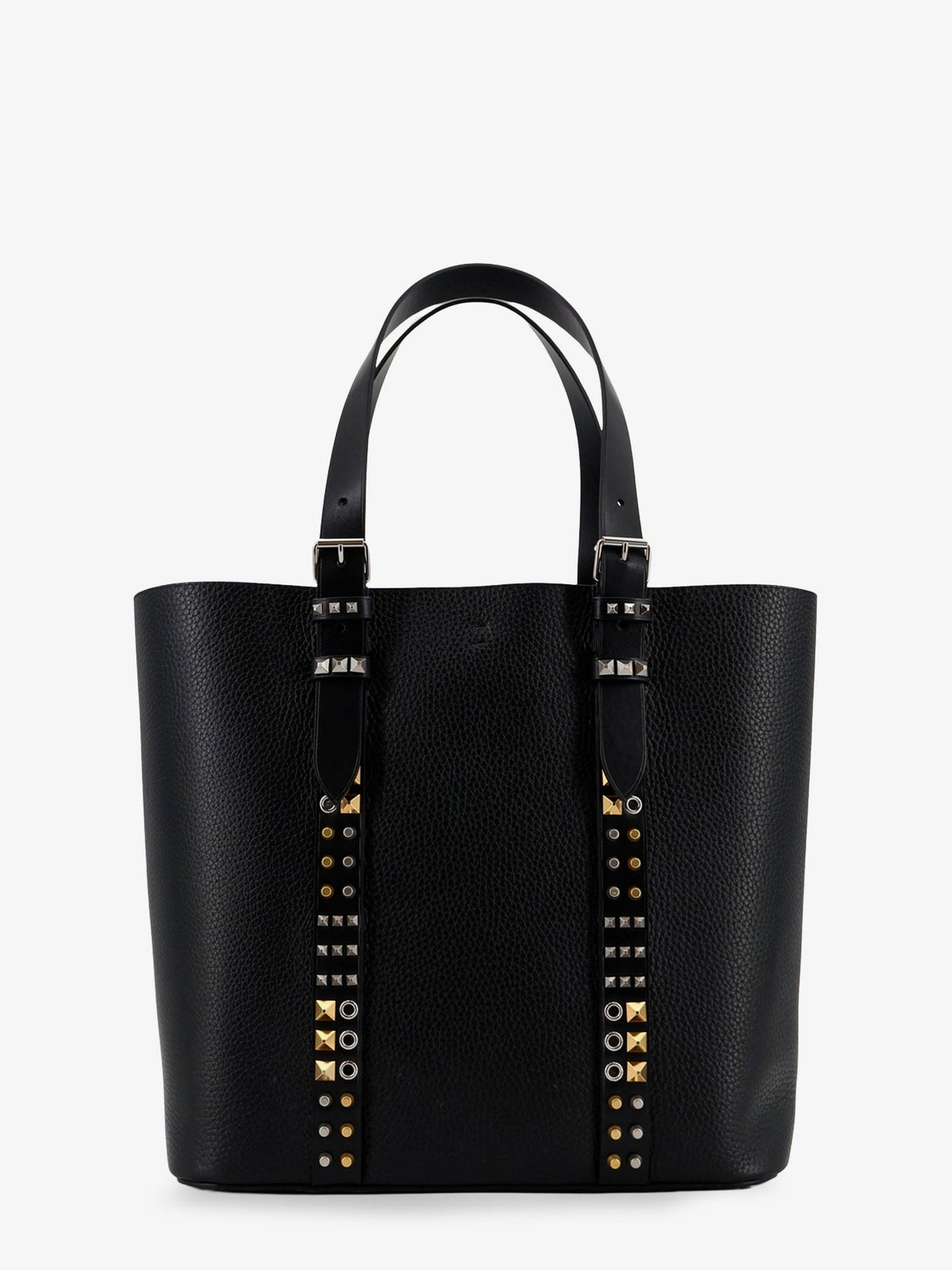 Valentino Garavani Leather shoulder bag with iconic studs - Nero