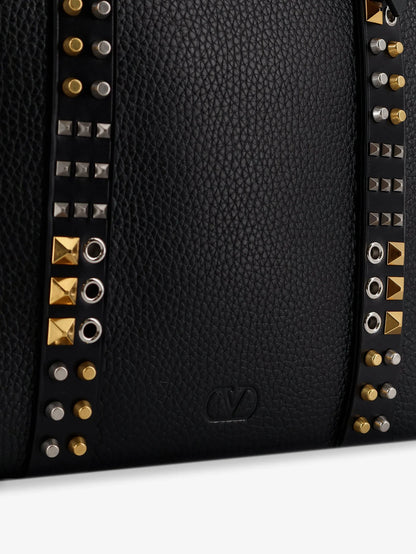 Valentino Garavani Leather Shoulder Bag With Iconic Studs