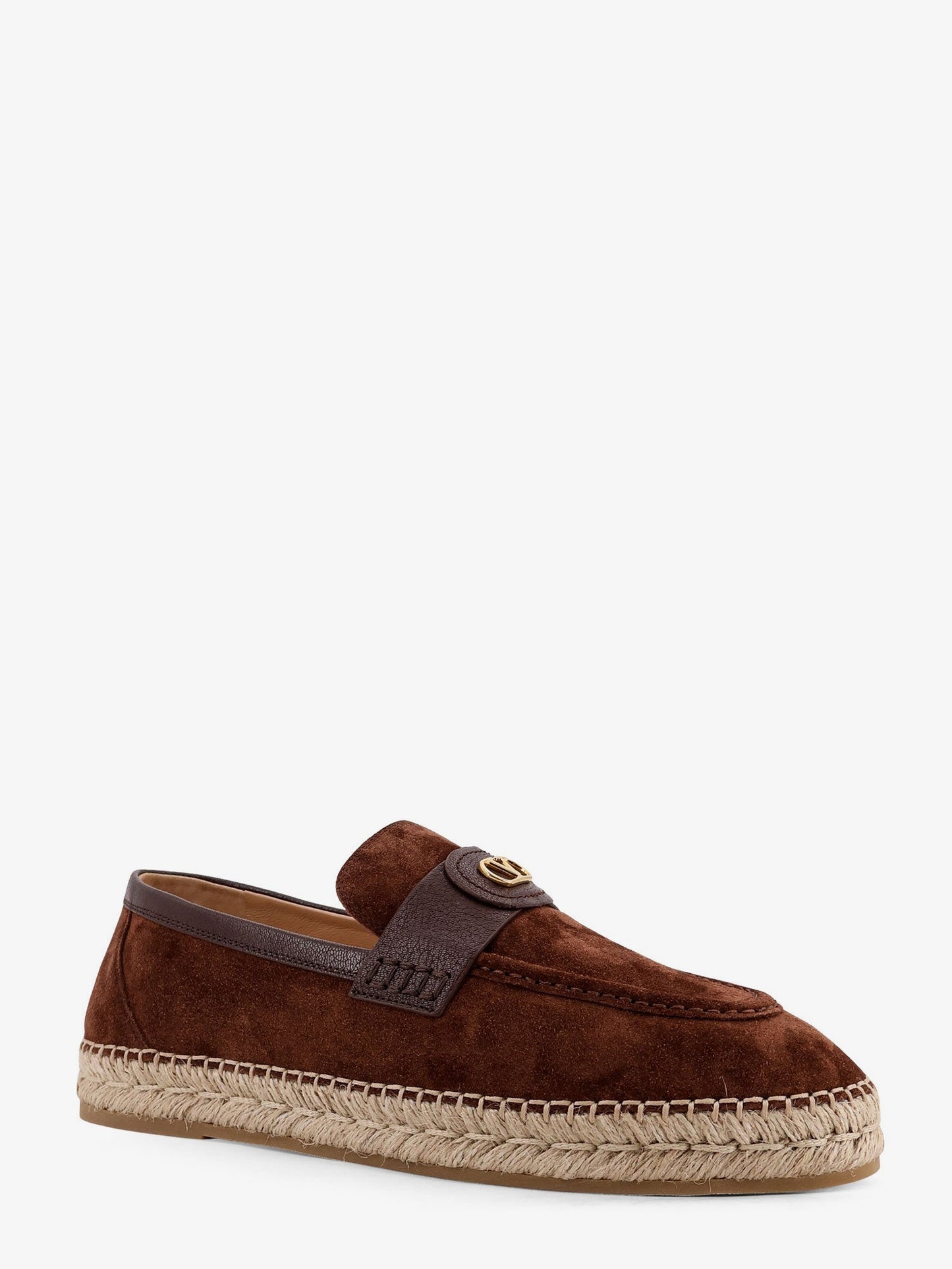 Valentino Garavani Suede Espadrilles With V Logo Signature