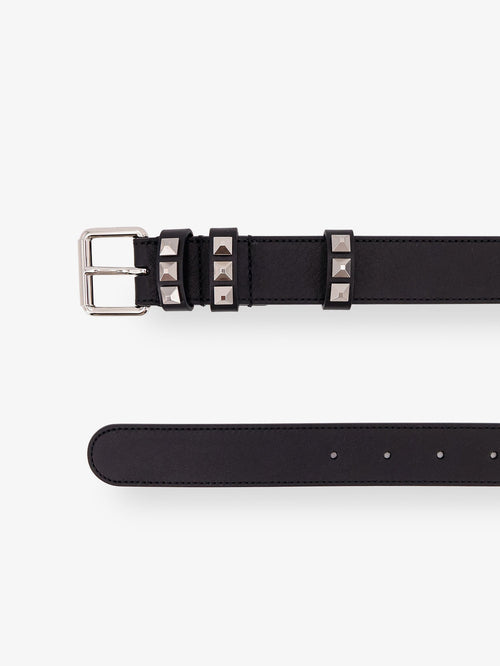 Valentino Garavani Flaneuse leather belt with iconic studs - Nero