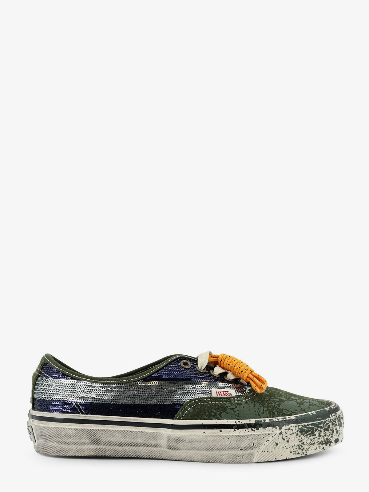 Vans Lx authentic 44 suede sneakers with micro-sequin detail on the side - Green Blue