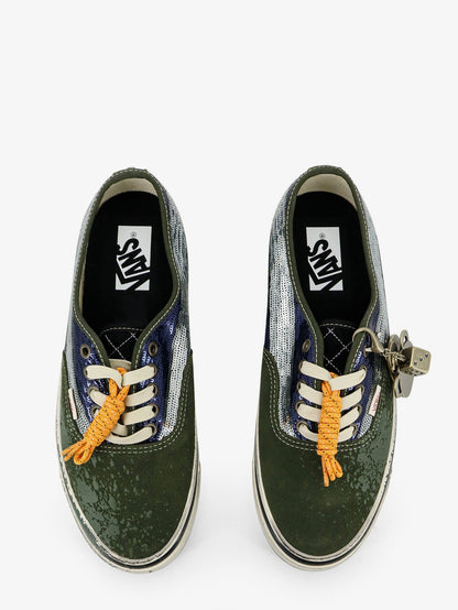 Vans Lx authentic 44 suede sneakers with micro-sequin detail on the side - Green Blue