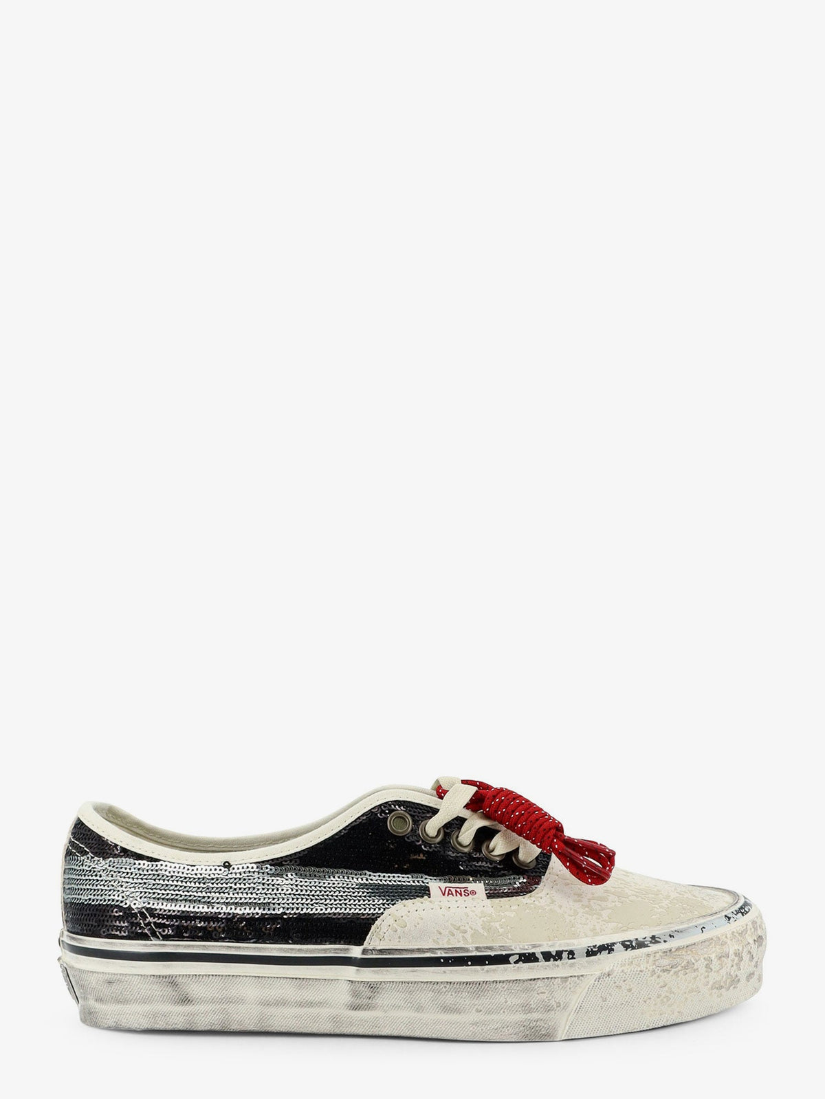 Vans LX authentic 44 suede sneakers with micro-sequin detailing on the side - Black White
