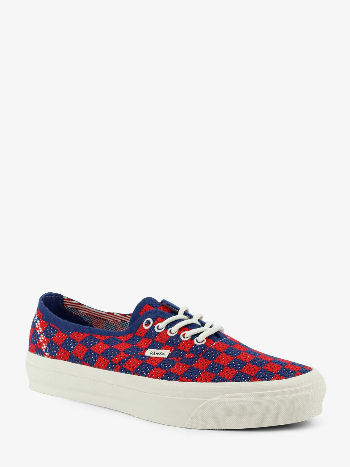 Vans Lx Authentic 44 fabric sneakers with Checkerboard pattern - Red Blue