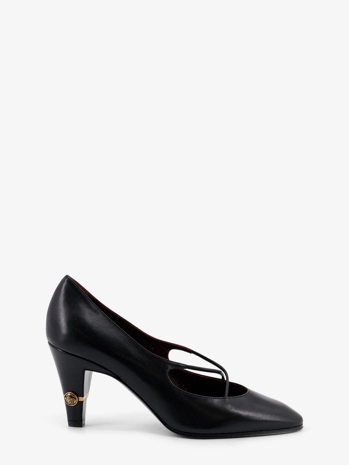Versace Criss-Cross Medallion leather pumps - Blackgold
