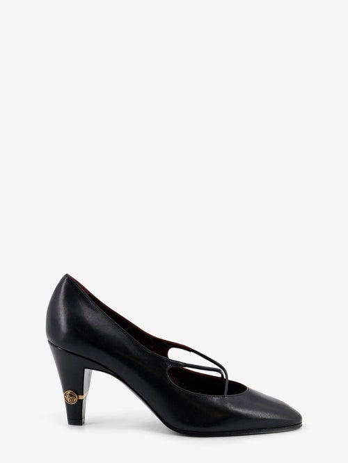 Versace Criss-Cross Medallion leather pumps - Blackgold