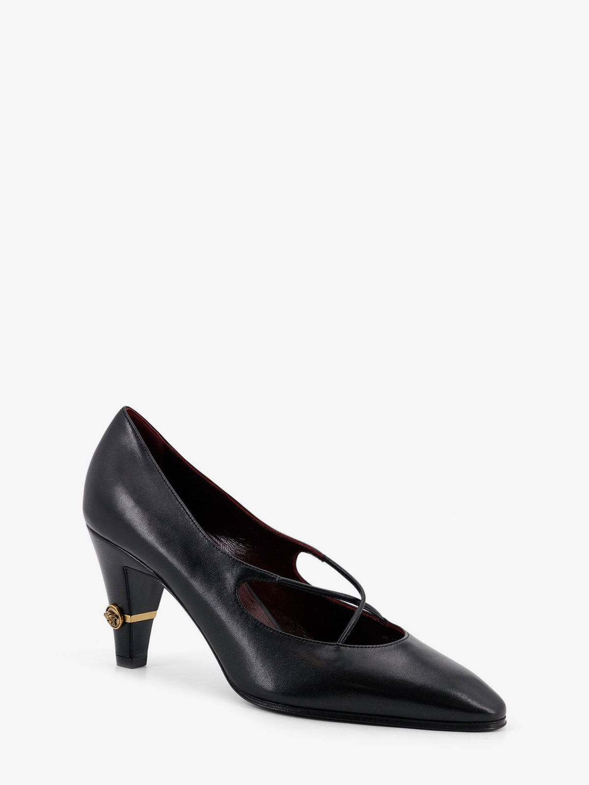 Versace Criss-Cross Medallion leather pumps - Blackgold