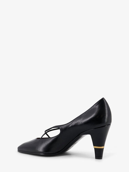 Versace Criss-Cross Medallion leather pumps - Blackgold