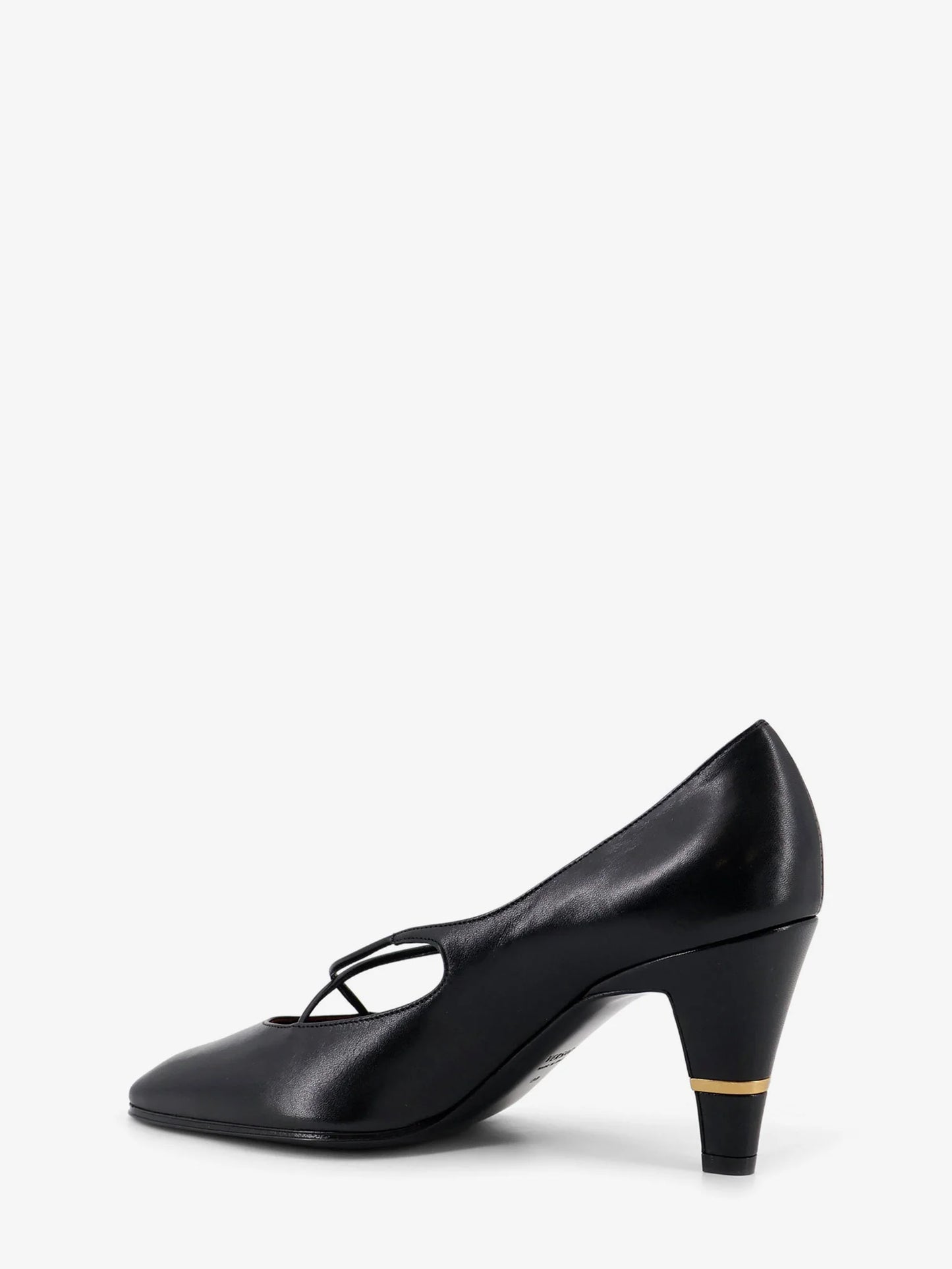 Versace Criss Cross Medallion Leather Pumps