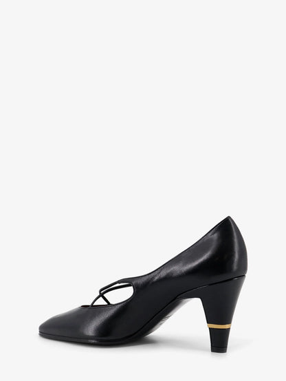 Versace Criss Cross Medallion Leather Pumps