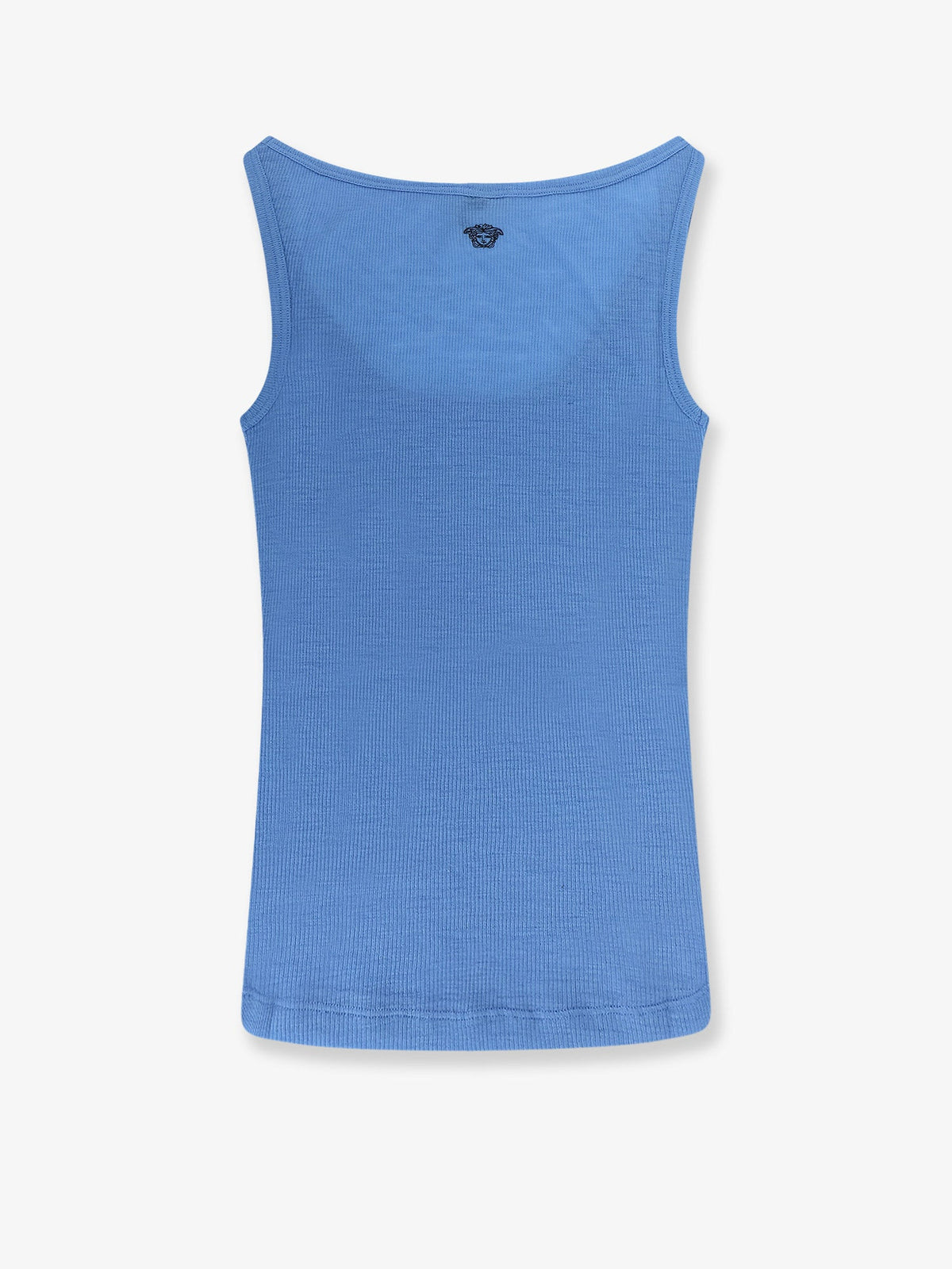 Versace Wool tank top with back logo - Sky
