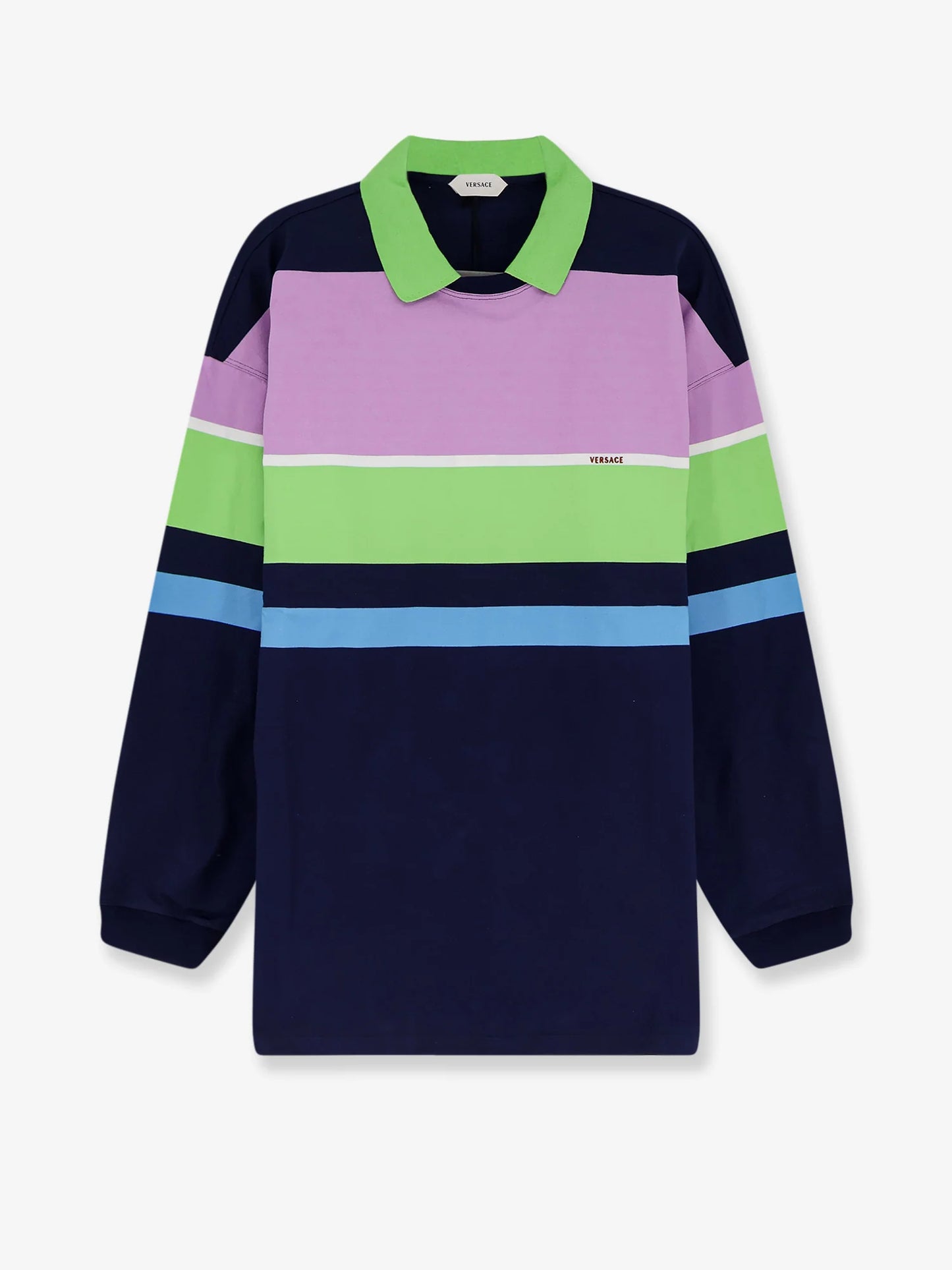 Versace Multicolor Stripes Cotton Sweatshirt