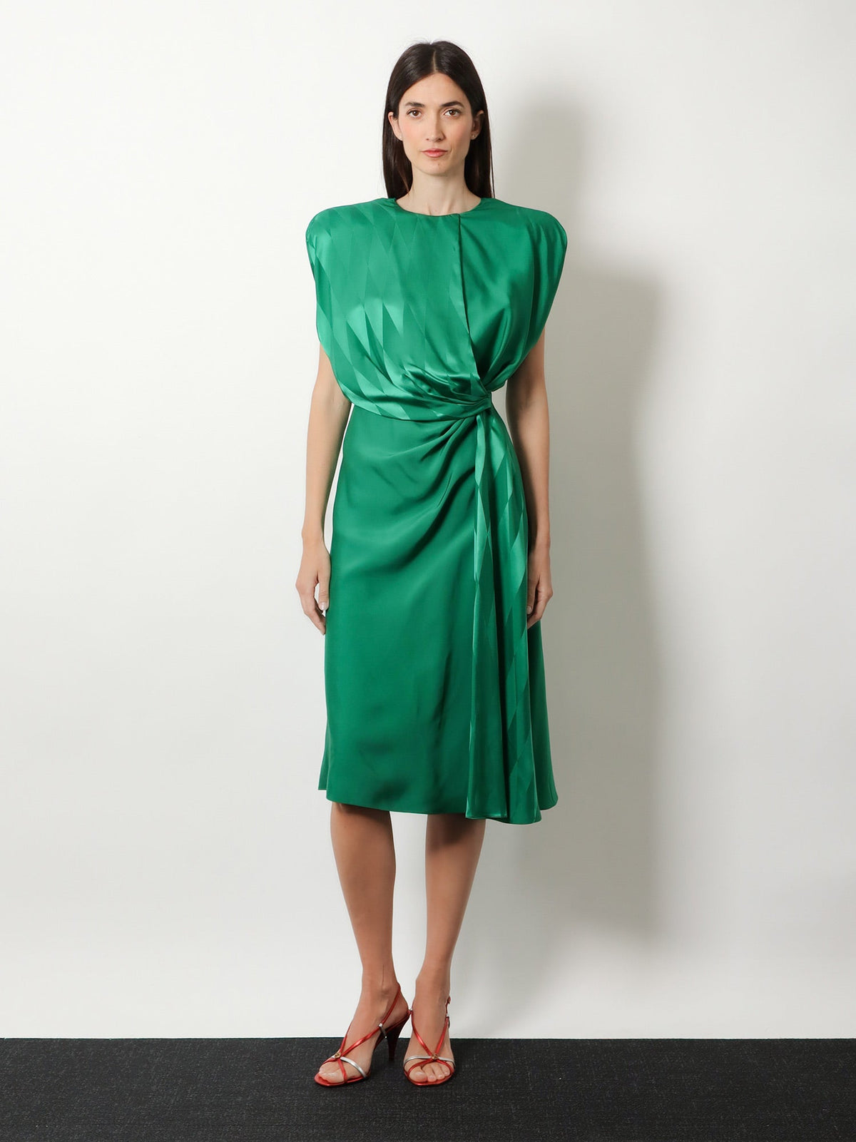 Versace Cocktail viscose and silk dress - Emerald