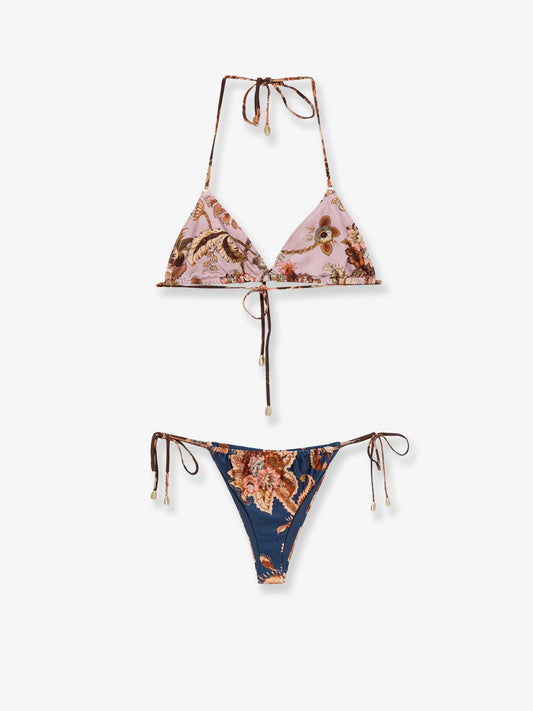 Zimmermann Aster Nylon Bikini With Paisley Print