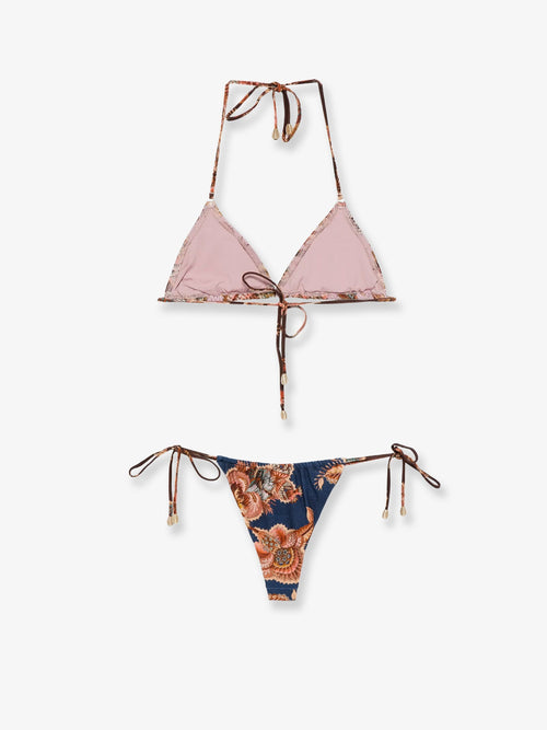 Zimmermann Aster nylon bikini with paisley print - Spliced