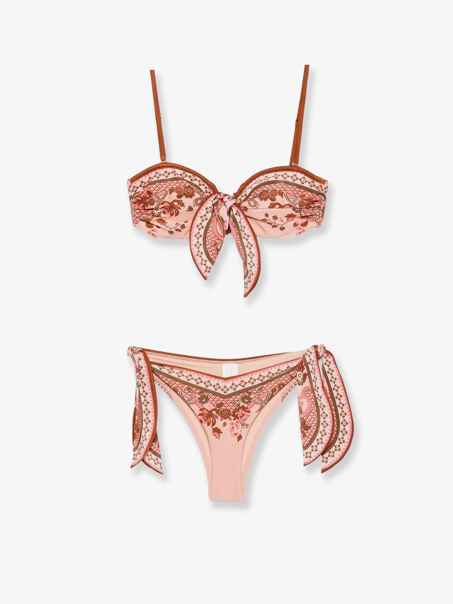 ZIMMERMANN - Aster shiny nylon bikini with Paisley print