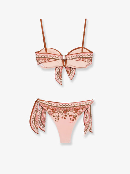 ZIMMERMANN - Aster shiny nylon bikini with Paisley print