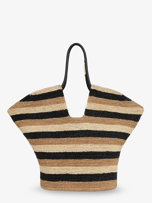 Zimmermann Golden Time raffia shoulder bag - Blackbeige