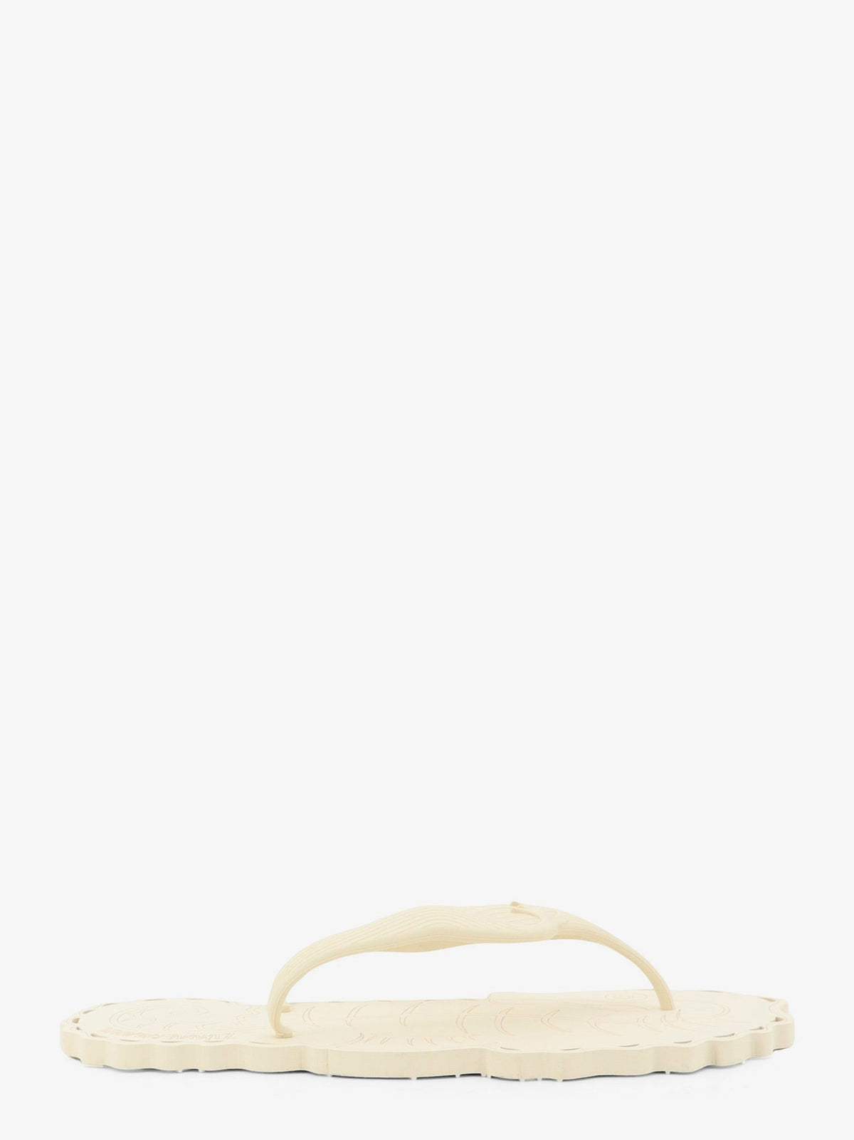 Zimmermann Seafoam Thong Rubber Sandals - Milk