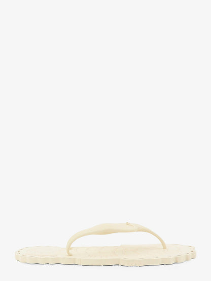 Zimmermann Seafoam Thong Rubber Sandals - Milk