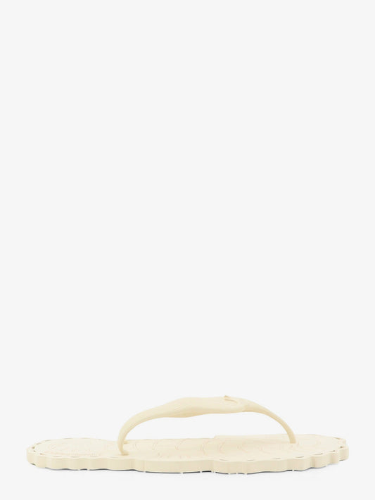 Zimmermann Seafoam Thong Rubber Sandals - Milk