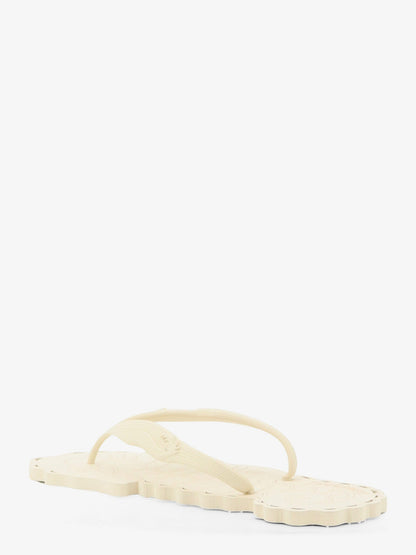 Zimmermann Seafoam Thong Rubber Sandals - Milk