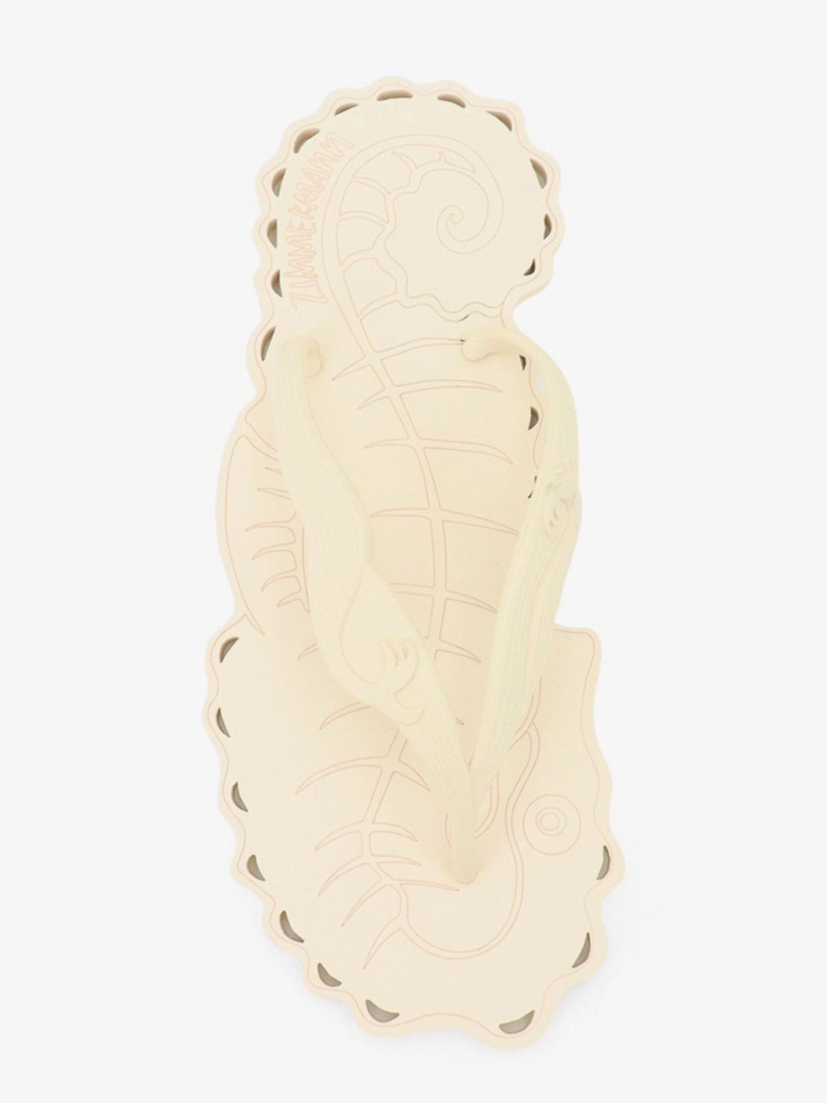 Zimmermann Seafoam Thong Rubber Sandals - Milk