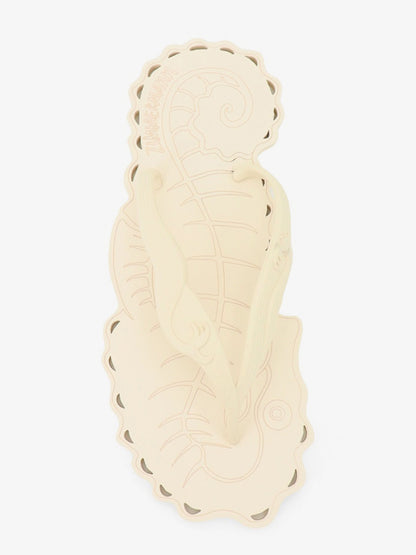 Zimmermann Seafoam Thong Rubber Sandals - Milk