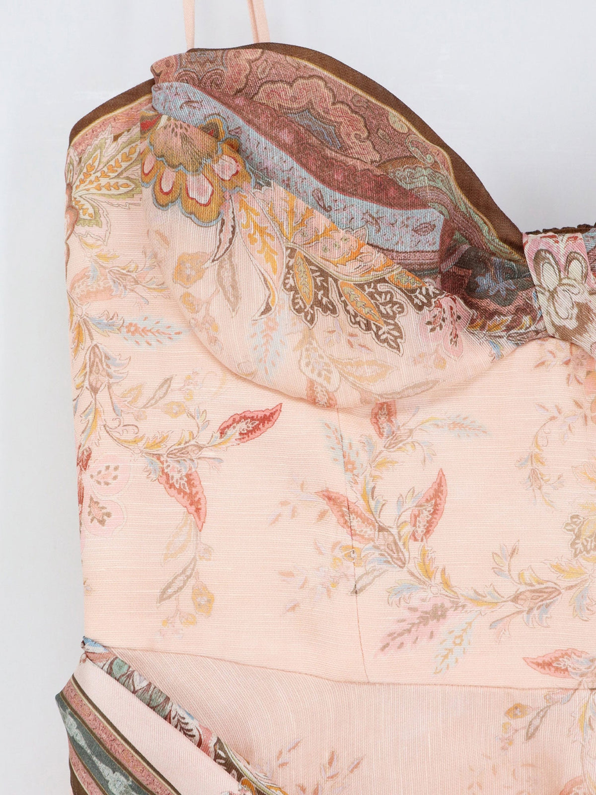 Zimmermann Alchemy silk and linen blend midi dress with all-over floral print - Pinkpaisley