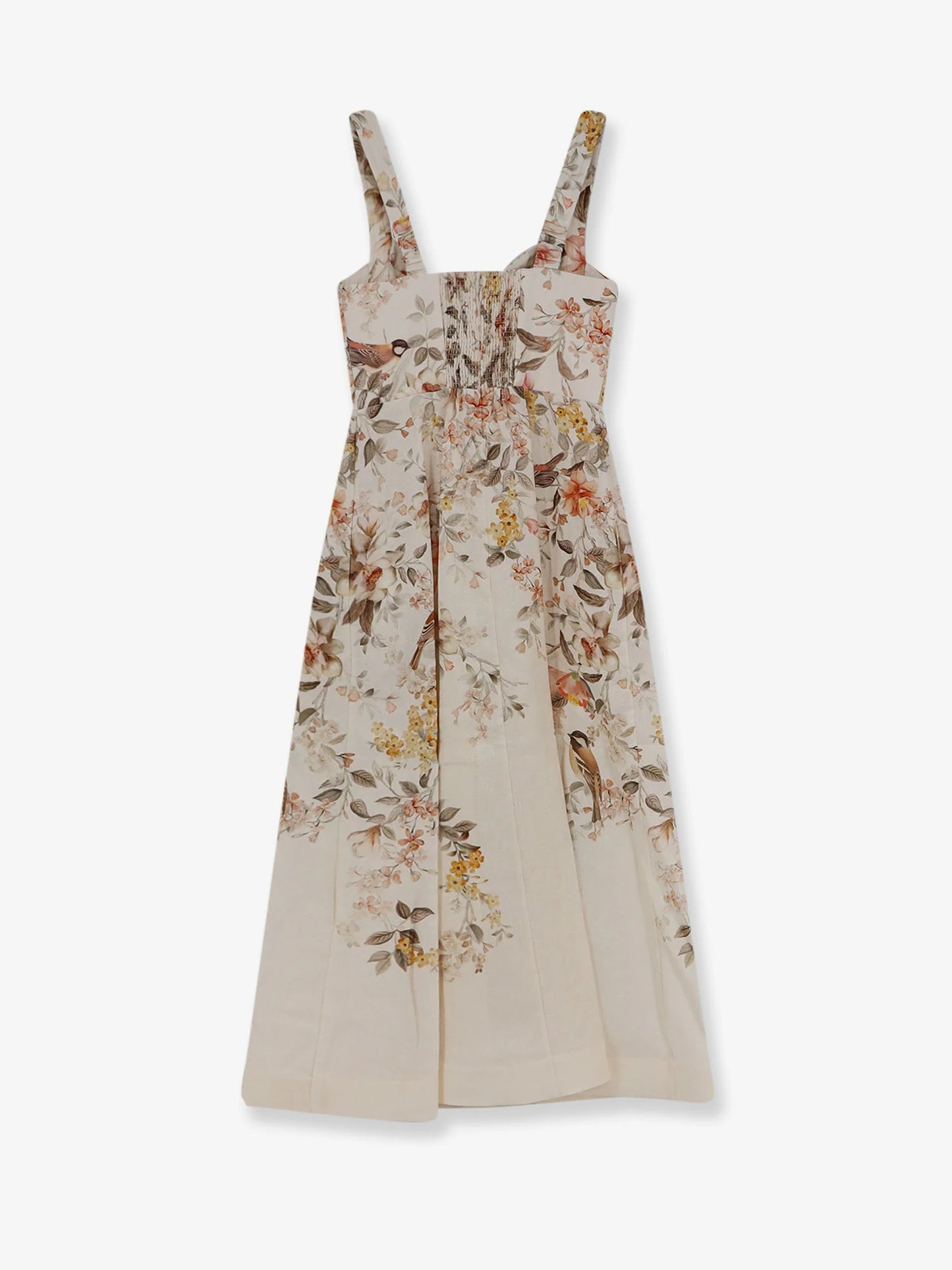 ZIMMERMANN - Luna linen midi dress with all-over floral print
