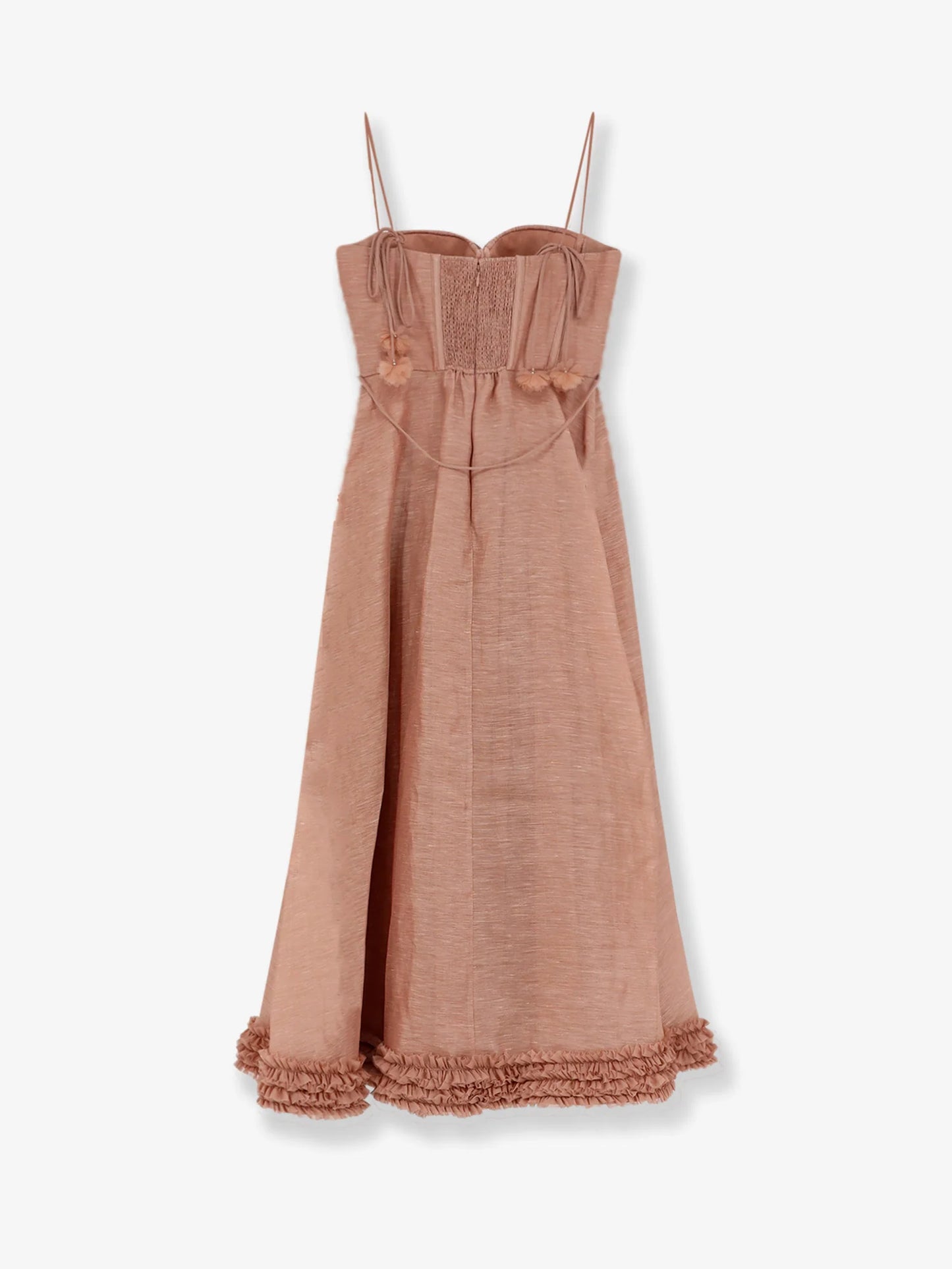 ZIMMERMANN - Luna silk and linen blend midi dress