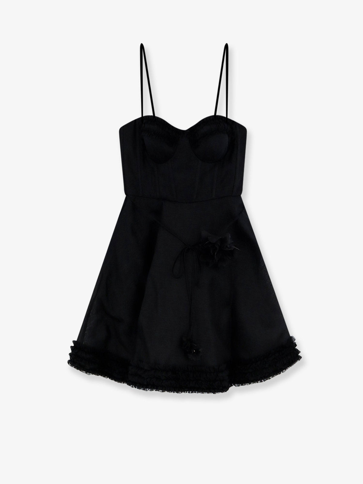 Zimmermann Luna linen and silk blend mini dress - Black
