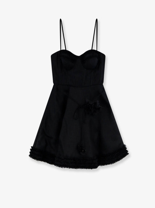Zimmermann Luna linen and silk blend mini dress - Black
