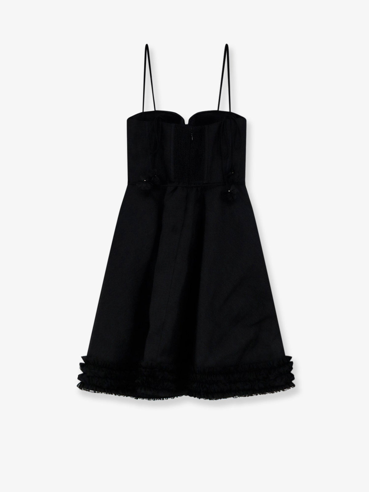 Zimmermann Luna linen and silk blend mini dress - Black