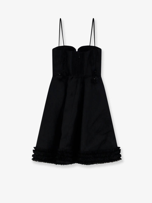 Zimmermann Luna linen and silk blend mini dress - Black