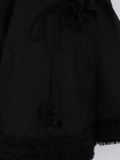 Zimmermann Luna linen and silk blend mini dress - Black